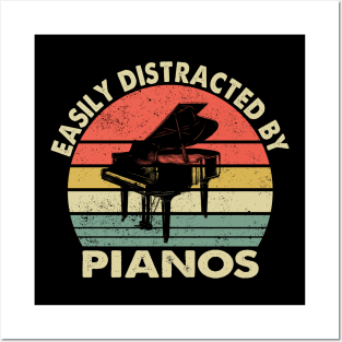 Easily distracted by Pianos Musician Piano Posters and Art